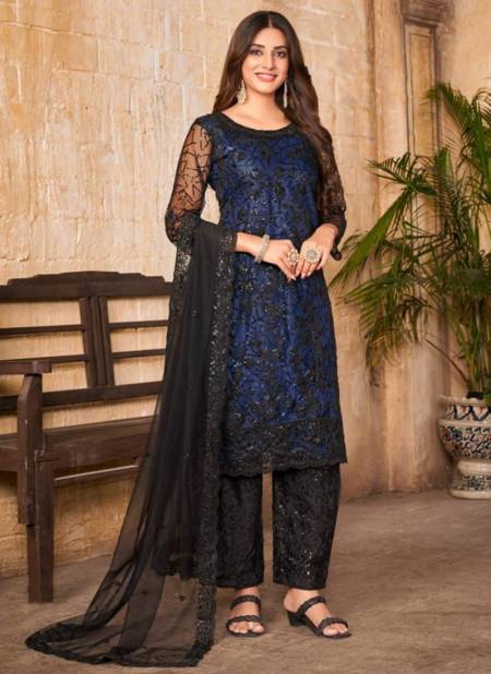 Blue Colour Vaani Vol 27 Designer Fancy Wear Net Salwar Suit Collection 273
